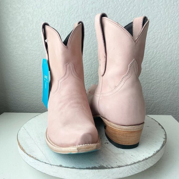Lane EMMA JANE Womens Cowboy Bootie 9.5 Western Pink Cowgirl Short Ankle Boots - Picture 1 of 13